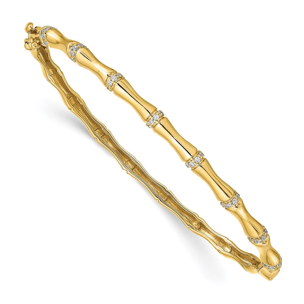 Diamond Hinged Bamboo Design Bangles