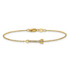 14k Complete 1/20 carat Diamond Arrow Bracelet