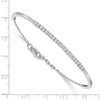 14k White Gold Complete 3/4 carat Diamond Half-Bangle 6.75 inch Bracelet with 0.5 inch Extender