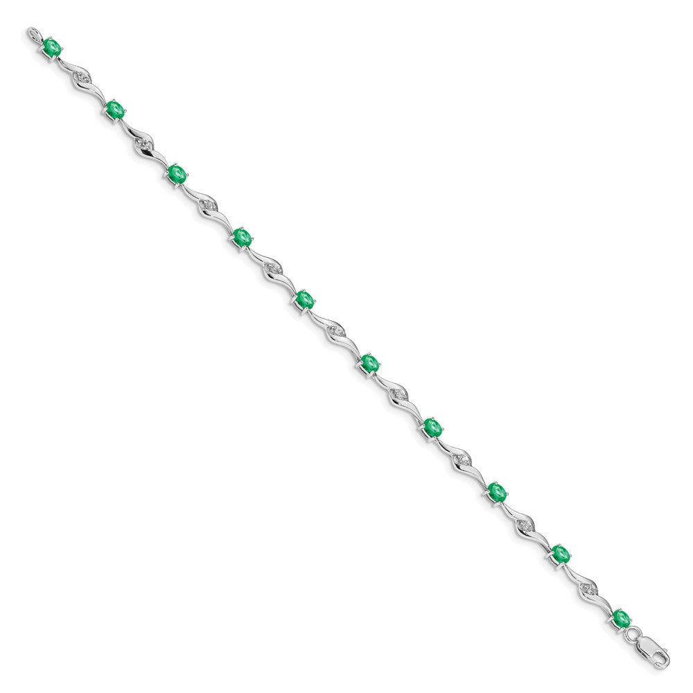 Gold White Sapphire & Gemstone Bracelets