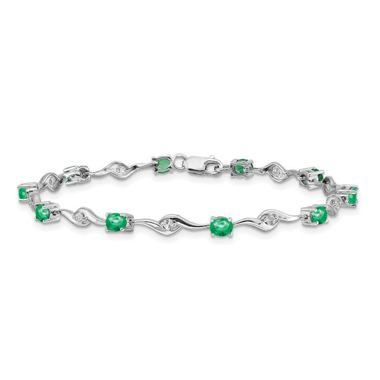 Gold White Sapphire & Gemstone Bracelets
