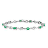 Gold White Sapphire & Gemstone Bracelets