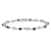 Gold White Sapphire & Gemstone Bracelets