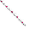 Gold White Sapphire & Gemstone Bracelets