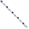 Gold White Sapphire & Gemstone Bracelets