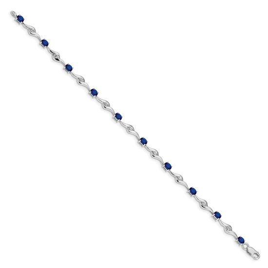 Gold White Sapphire & Gemstone Bracelets