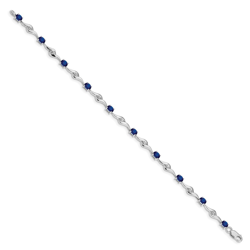 Gold White Sapphire & Gemstone Bracelets