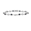 Gold White Sapphire & Gemstone Bracelets