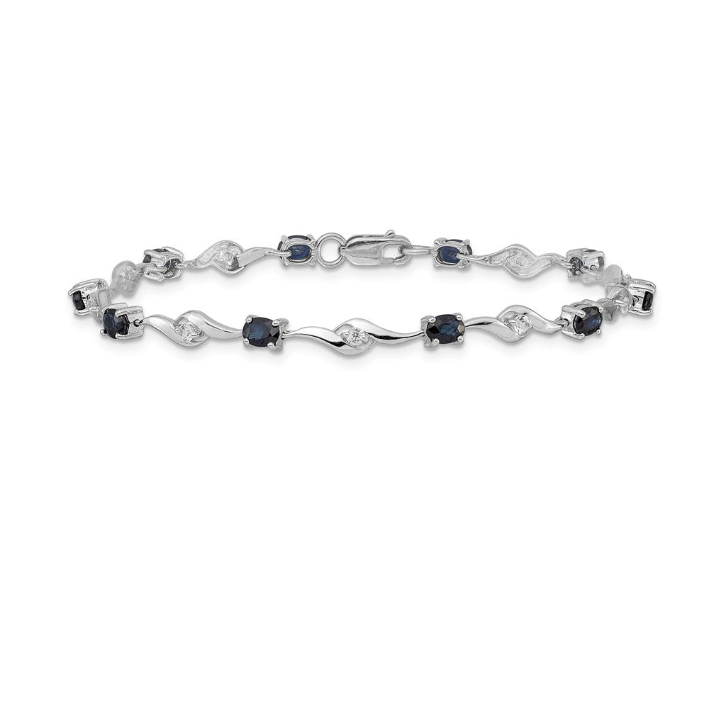 Gold White Sapphire & Gemstone Bracelets