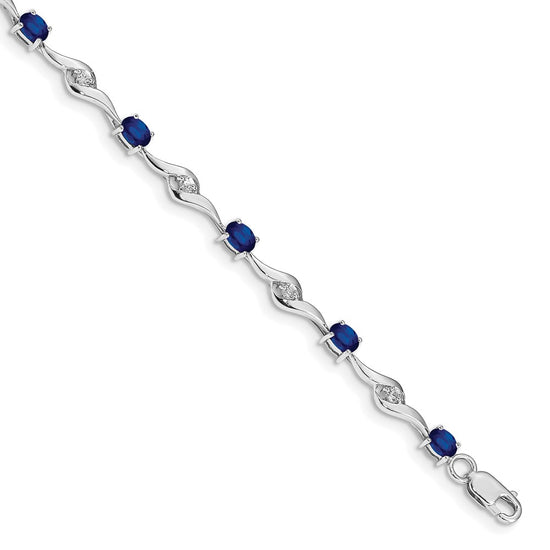 Gold White Sapphire & Gemstone Bracelets