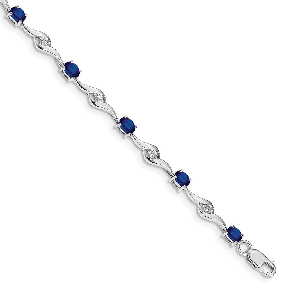 Gold White Sapphire & Gemstone Bracelets