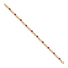 10k Diamond and Composite Oval Ruby Bracelet
