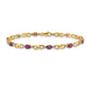 10k Diamond and Composite Oval Ruby Bracelet