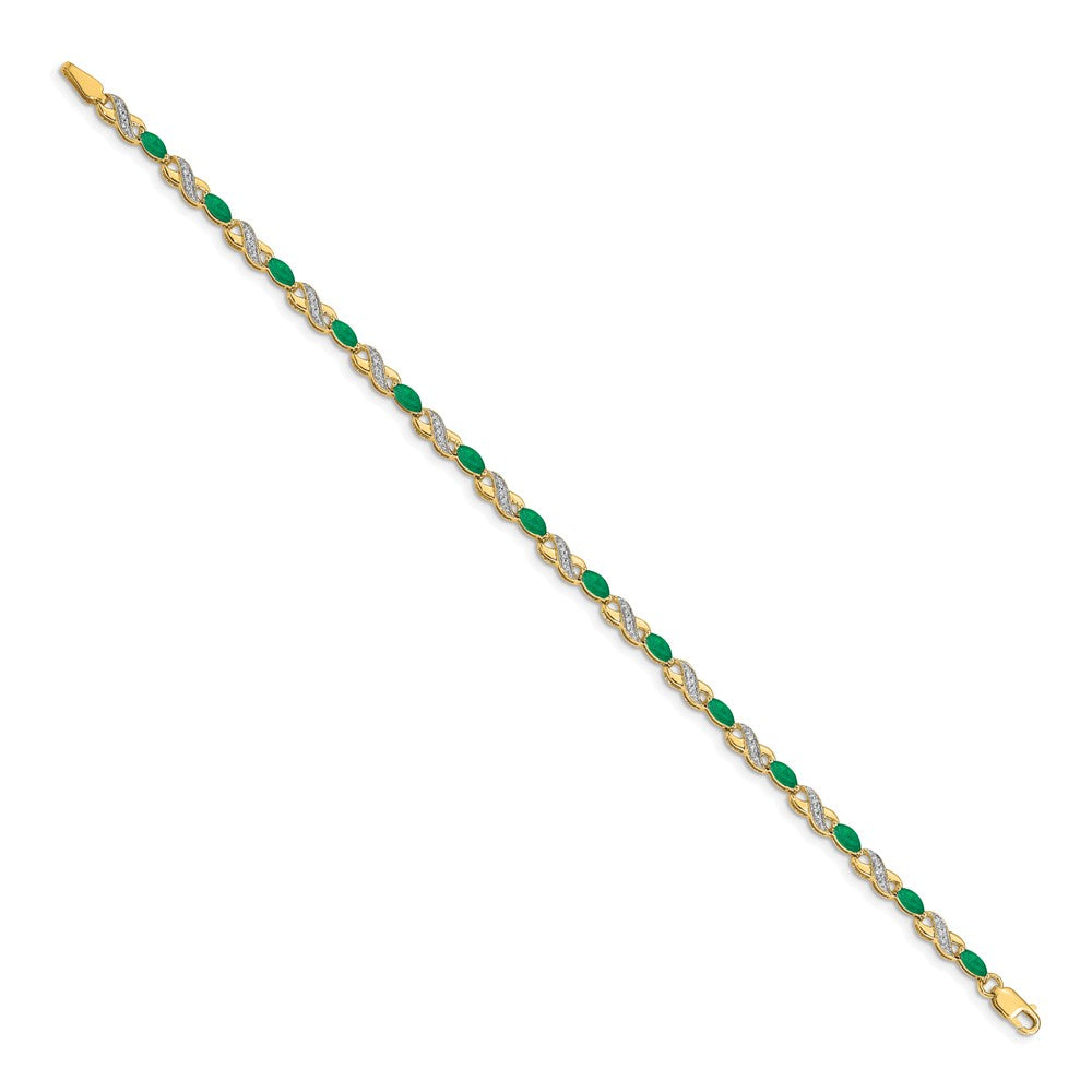 Gold Diamond & Gemstone Infinity Bracelets