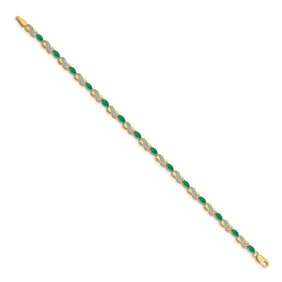Gold Diamond & Gemstone Infinity Bracelets