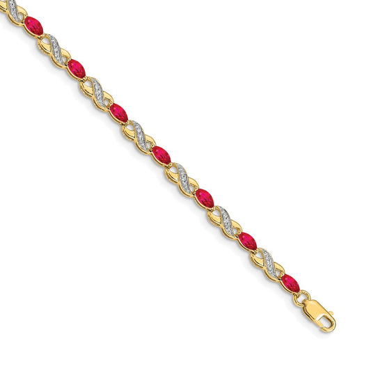 Gold Diamond & Gemstone Infinity Bracelets