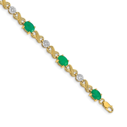 Gold Diamond & Gemstone Infinity Bracelets