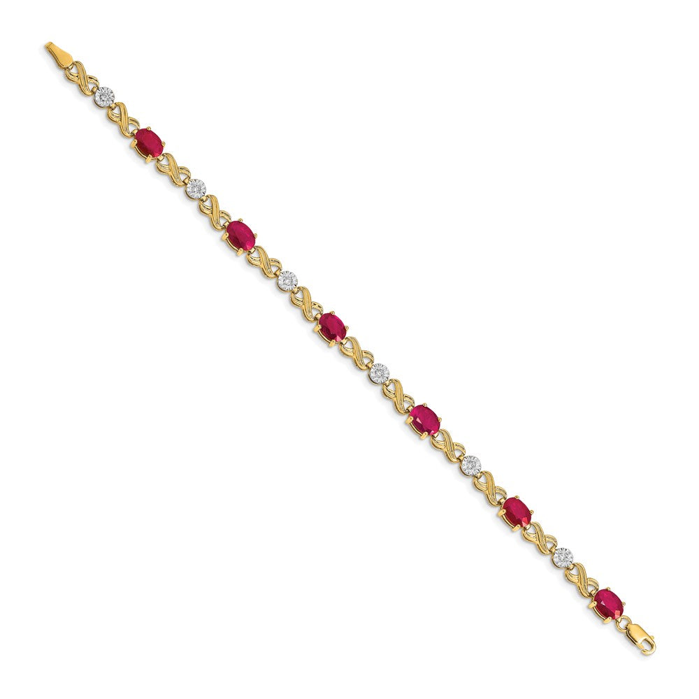 Gold Diamond & Gemstone Infinity Bracelets