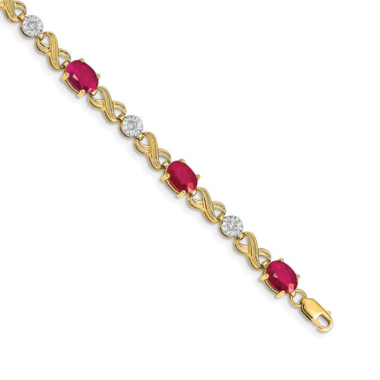 Gold Diamond & Gemstone Infinity Bracelets