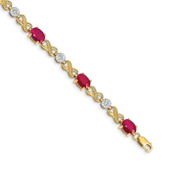 Gold Diamond & Gemstone Infinity Bracelets