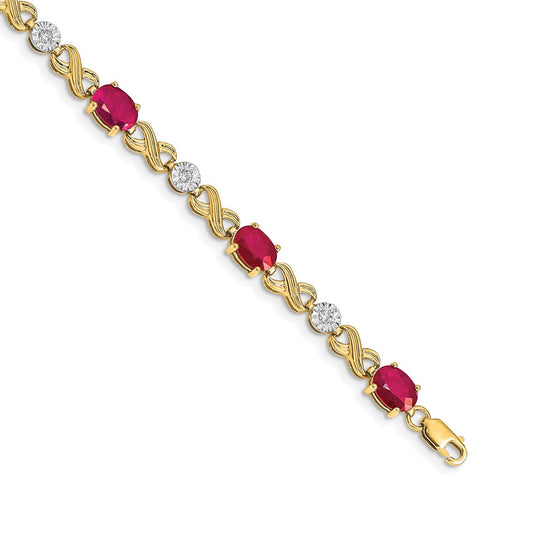 Gold Diamond & Gemstone Infinity Bracelets