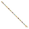 Gold Diamond & Rainbow Gemstone Bracelets