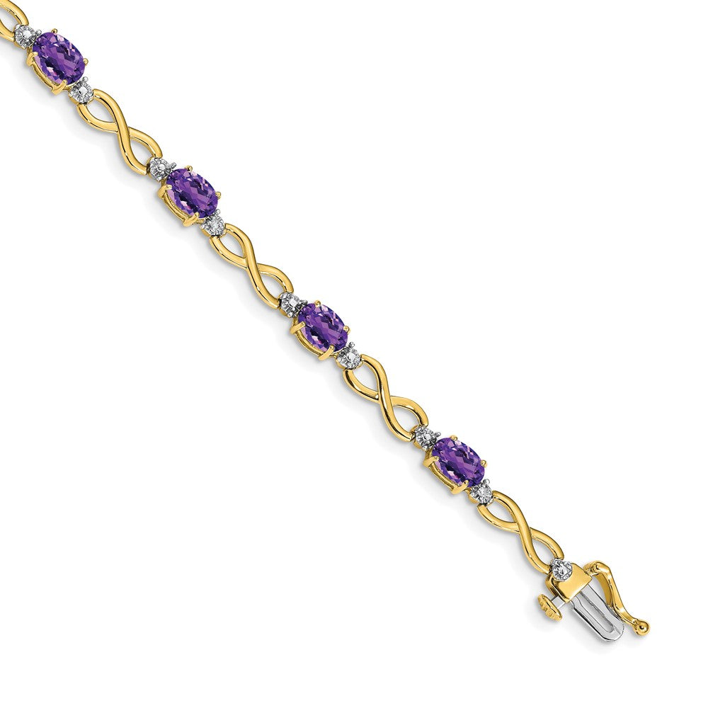 Gold Diamond & Gemstone Infinity Bracelets