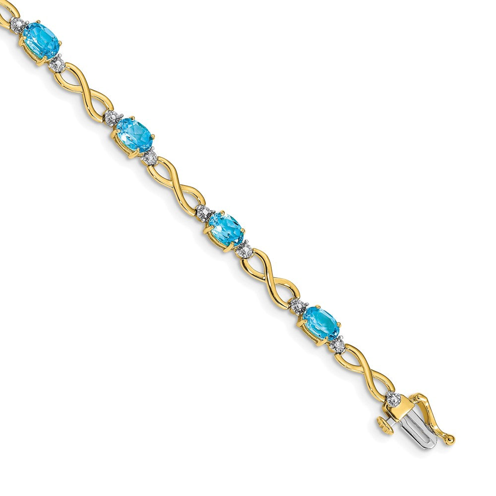 Gold Diamond & Gemstone Infinity Bracelets