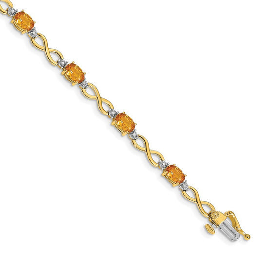 Gold Diamond & Gemstone Infinity Bracelets