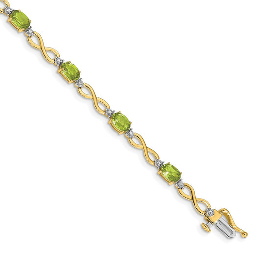 Gold Diamond & Gemstone Infinity Bracelets