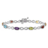 Gold Diamond & Rainbow Gemstone Infinity Bracelets
