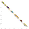 Gold Diamond & Rainbow Gemstone Infinity Bracelets