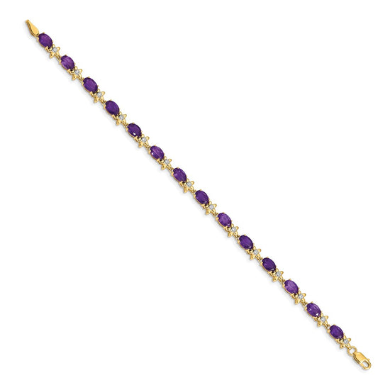Gold Floral Diamond & Gemstone Bracelets