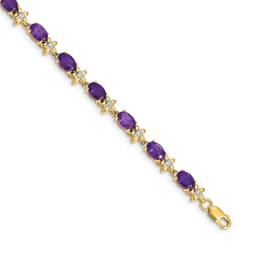 Gold Floral Diamond & Gemstone Bracelets