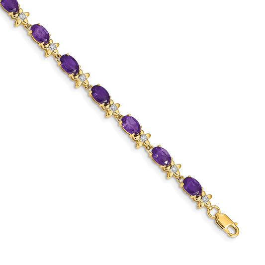 Gold Floral Diamond & Gemstone Bracelets