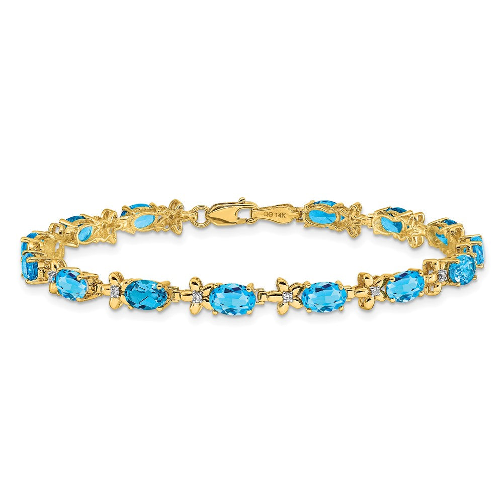 Gold Floral Diamond & Gemstone Bracelets
