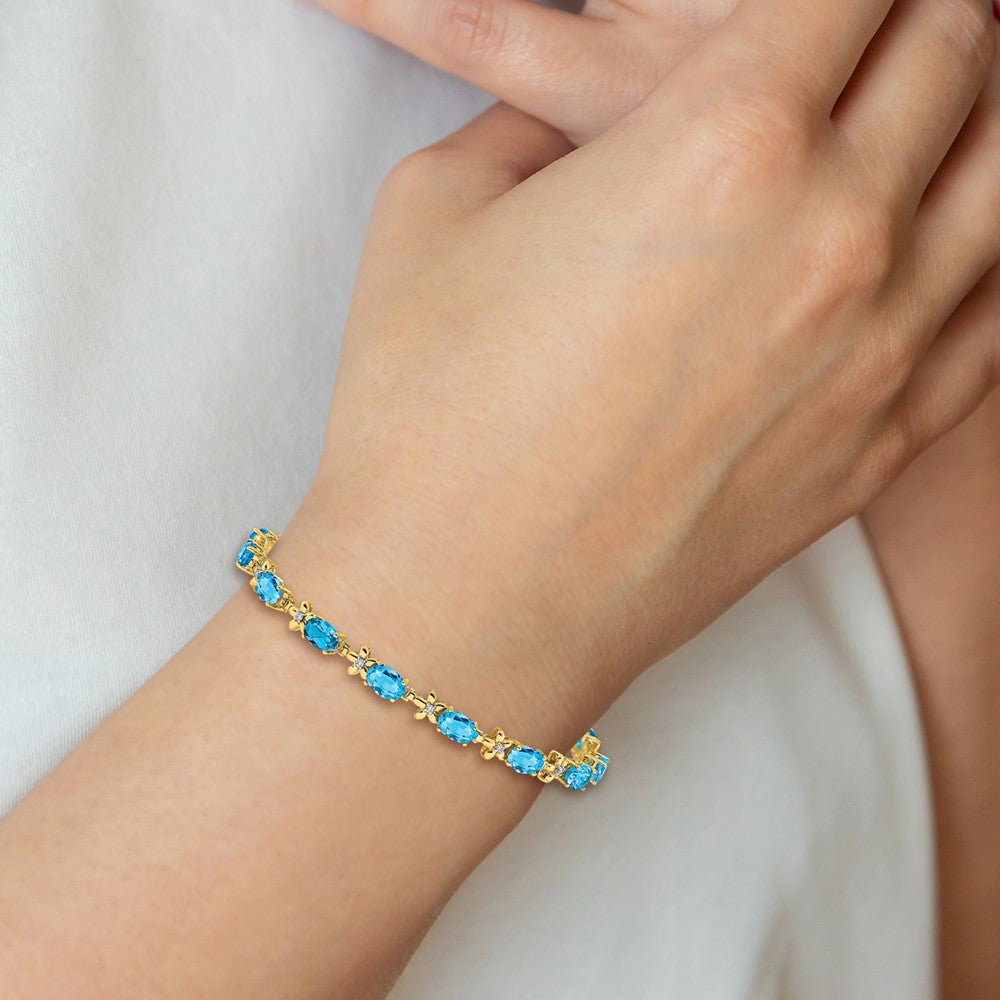 Gold Floral Diamond & Gemstone Bracelets