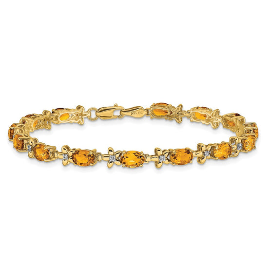 Gold Floral Diamond & Gemstone Bracelets