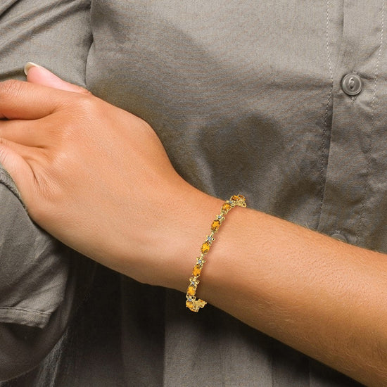 Gold Floral Diamond & Gemstone Bracelets