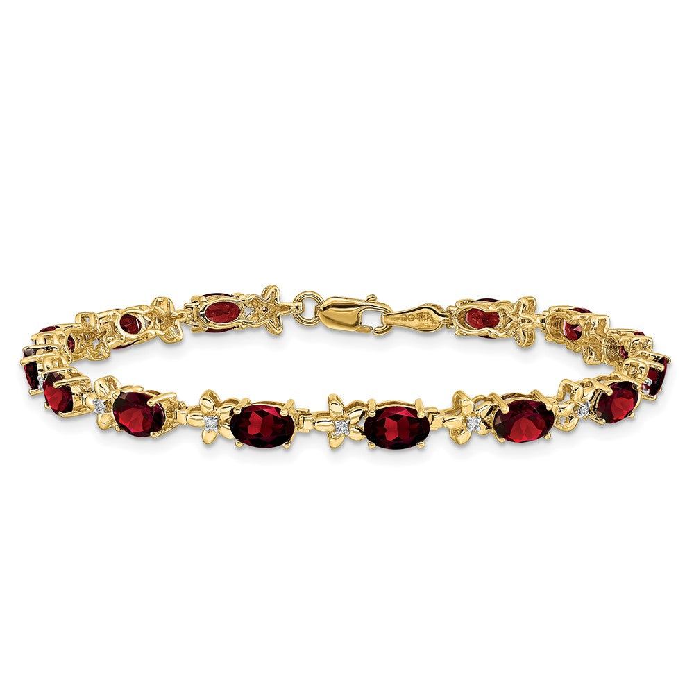 Gold Floral Diamond & Gemstone Bracelets