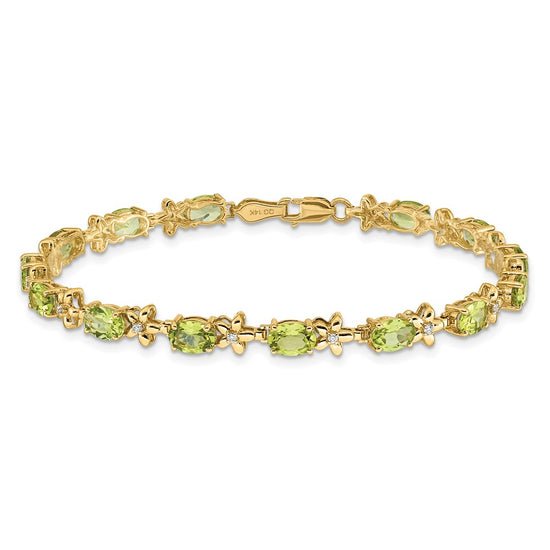 Gold Floral Diamond & Gemstone Bracelets