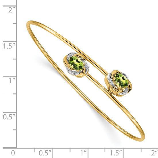 Gold Diamond & Gemstone Flexible Bangles
