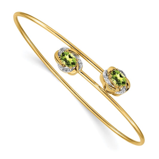 Gold Diamond & Gemstone Flexible Bangles