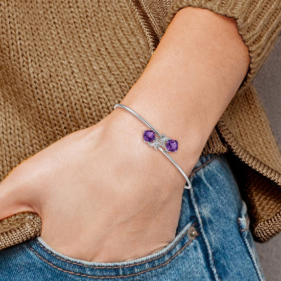 Gold Diamond & Gemstone Flexible Bangles