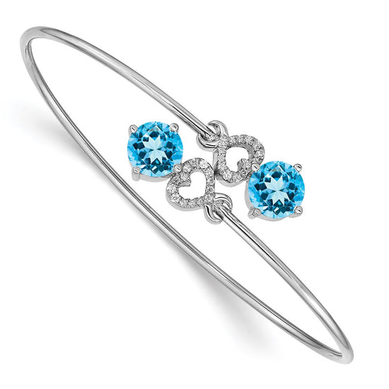 Diamond & Gemstone Flexible Bangles