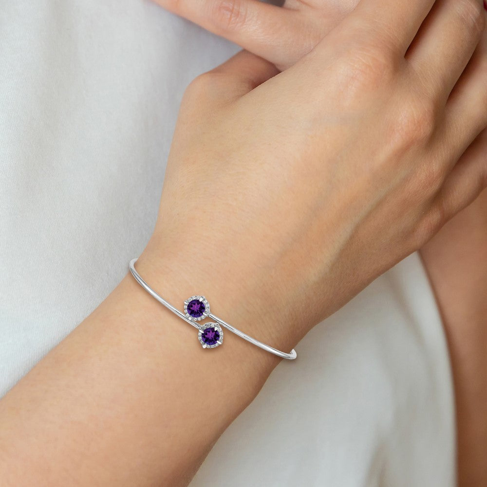 Gold Diamond & Gemstone Flexible Bangles