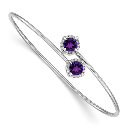 Gold Diamond & Gemstone Flexible Bangles