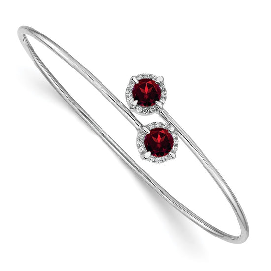 Gold Diamond & Gemstone Flexible Bangles