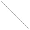 14k White Gold Complete 1/6 carat Diamond Bar Link 7.5 inch Bracelet