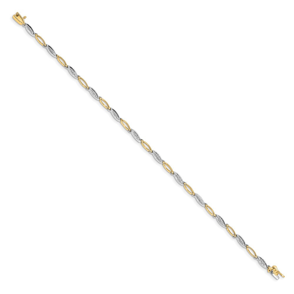 Gold Diamond Oval Link Bracelets